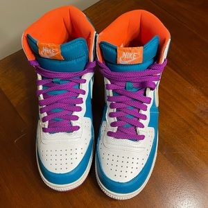 Nike Terminator High Womens Teal Purple Orange Shoes Rare